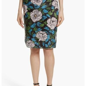 Diane Von Furstenberg Sequin Pencil Skirt Sz 8 NWT fabric by zipper smalldamage